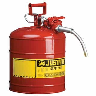 Justrite 5 Gallon Red Safety Can Type II AccuFlow 5/8" Hose