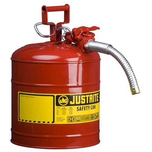 Justrite 5 Gallon Red Type II Safety Can w/AccuFlow 1" Hose