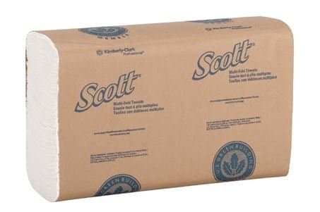 Kimberly-Clark Scott Paper Towels, Multi-Fold, White, 250 per pack