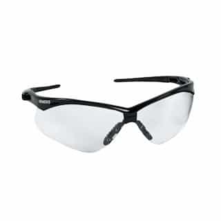 Safety Glasses w/ Clear Anti-Scratch Lens & Black Frame