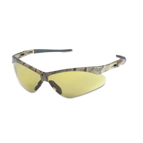 Kimberly-Clark Safety Glasses w/ Amber Anti-Scratch/Anti-Fog Lens & Camouflage Frame