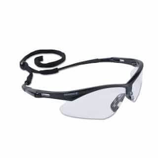 Safety Glasses w/ Clear Lens & Black Frame, Anti-Fog Lens