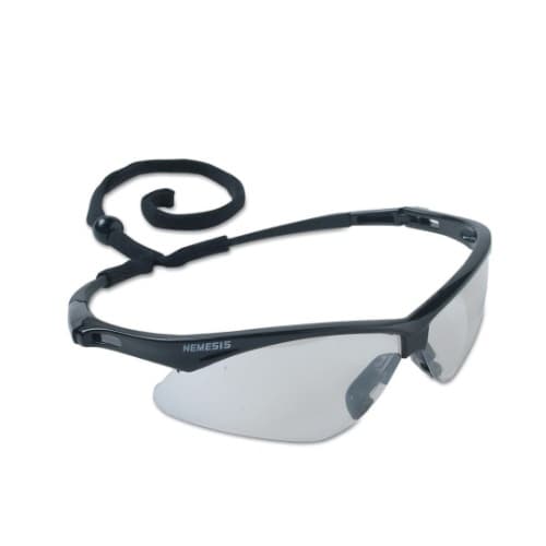 Safety Glasses, Indoor/Outdoor Lens, Anti-Scratch, Black Frame