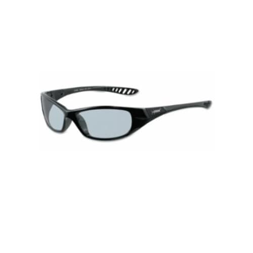 V40 Safety Glasses, Indoor/Outdoor Lens, Black Frame