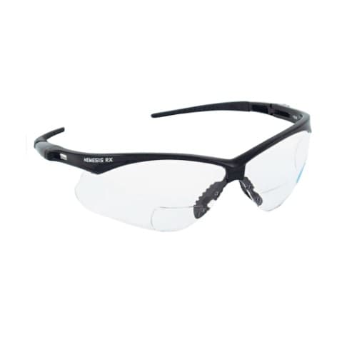 Kimberly-Clark Safety Glasses, 1.0 Diopter, Anti-Scratch Lens, Black