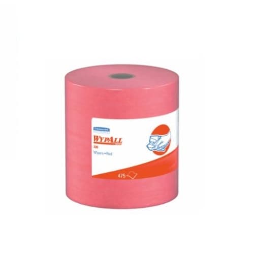 Large Multi-Purpose Wipes, Unscented, 475 Wipes Per Roll, Red