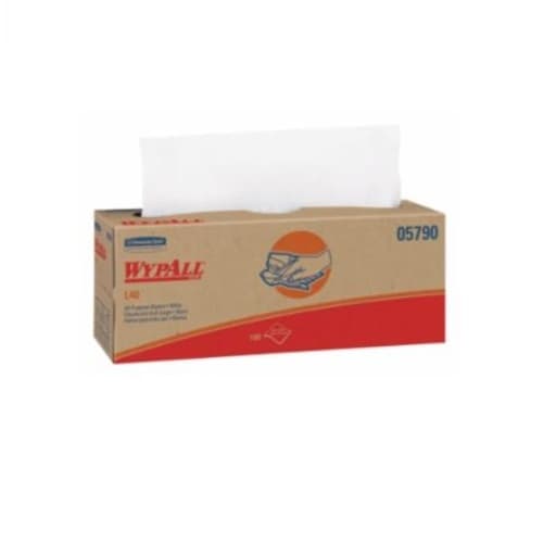 WypAll L40 Dry Wipes, White