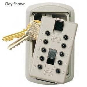 KeySafe Original Slimline Push, Assorted Key Holder, Clay