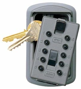 KeySafe Original Slimline Push, 2 Key Holder, Titanium