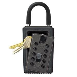KeySafe Original Portable Push, 3 Key Holder, Black