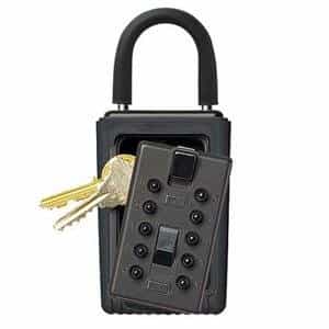 KeySafe Original Portable Push, 3 Key Holder, Black
