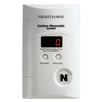 Nighthawk AC/DC Plug-in Carbon Monoxide Alarm with 9v Battery Backup and Digital Display, 6 Piece