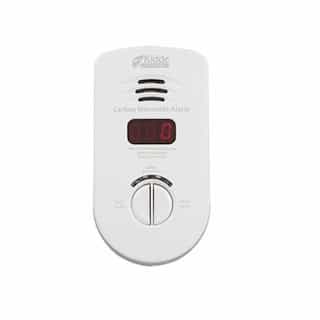 120V AC Plug-In Carbon Monoxide Alarm w/ Battery Backup, Digital Display