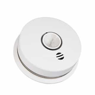 120V AC/DC Wireless Smoke Alarm w/Light and Voice, Photoelectric, 10 Yr Sealed Battery