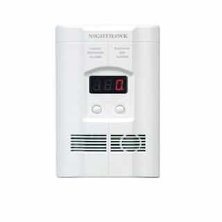 120V AC/DC Plug-in Operated CO and Explosive Gas Alarm w/ Digital Display