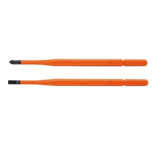 Klein Tools 7.58-in Screwdriver Blades, Single-End, Insulated, 2 Pack