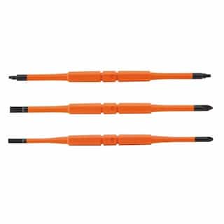 Double-End Screwdriver Blades, Insulated, 3 Pack