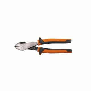 Klein Tools Insulated Diagonal Cutting Pliers with Slim Handle, Orange & Gray