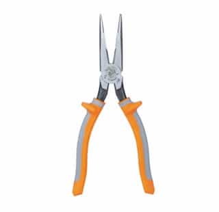 8-in Long Nose Side Cutting Pliers, Insulated