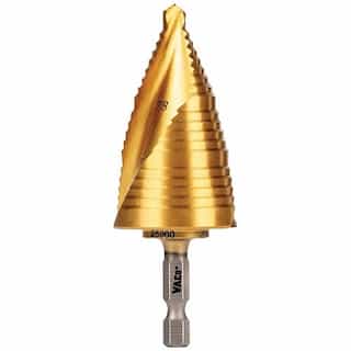 Klein Tools 0.88-in to 1.38-in Spiral Double-Fluted Step Drill Bit, VACO