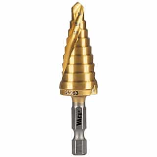 0.25-in to 0.75-in Spiral Double-Fluted Step Drill Bit, VACO