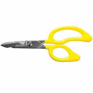 All-Purpose 6.75" Electrician Cable Cutting/Stripping/Deburring Scissors 