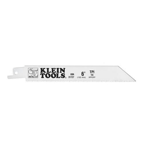 Klein Tools Six Inch 14 TPI Reciprocating Saw Blades, Pack of 5 