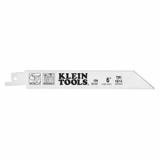Klein Tools Six Inch 10/14 TPI Reciprocating Saw Blades
