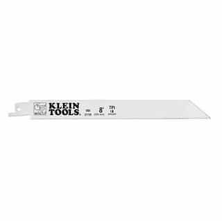 Eight Inch 18 TPI Reciprocating Saw Blades, Pack of 5