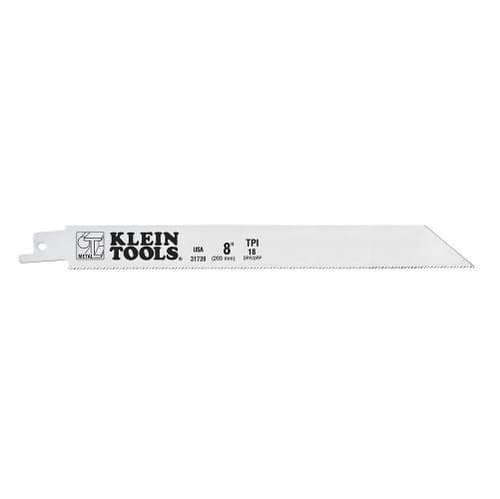 Klein Tools Eight Inch 18 TPI Reciprocating Saw Blades, Pack of 5