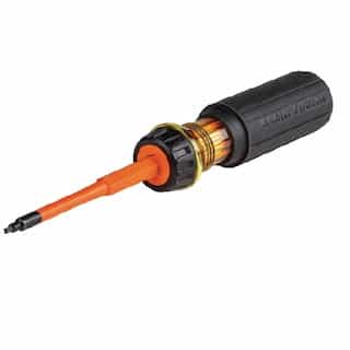 Klein Tools 2-in-1 Flip-Blade Screwdriver, #1 & #2 Square Ends