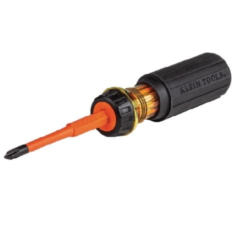 Klein Tools 2-in-1 Flip-Blade Screwdriver, #2 Phillips & 1/4-in Slotted End