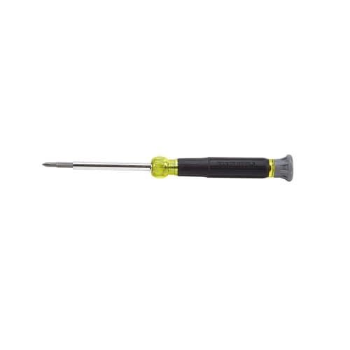Klein Tools 4-in-1 Electronics Screwdriver, Slotted, #0 & #00 Philips and 1/8" & 3/32"