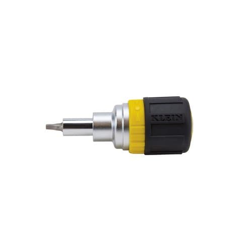 6-in-1 Ratcheting Stubby Screwdrivers, Square Recess