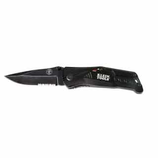 Klein Tools Spring Assisted Open Pocket Knife w/Drop Point Blade, Stainless Steel