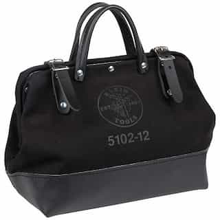 12-in Black Canvas Tool Bag