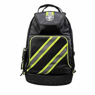 Klein Tools Black Tradesman Pro High Visibility Backpack with Zipper Closure