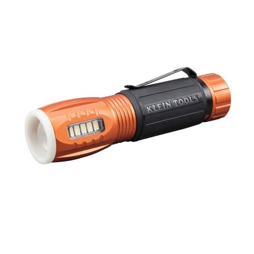 Aluminum Flashlight with Work light and Silicone Grip