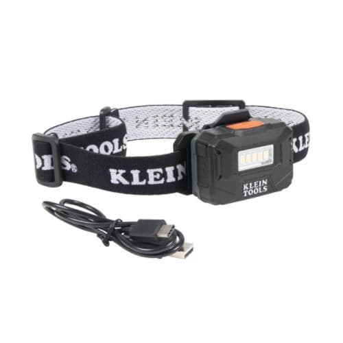 Klein Tools Rechargeable LED Array Headlamp w/ Strap & Charging Cable, 260 Lm