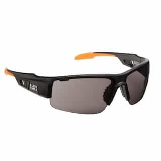 Klein Tools Professional Protective Eyewear Glasses, Black & Orange Frame, Gray Lens