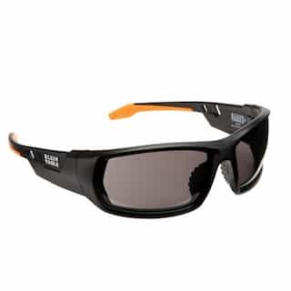 Klein Tools Professional Protective Eyewear Glasses, Black & Orange, Full Frame, Gray Lens