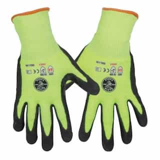 Klein Tools Touchscreen Work Gloves, Cut Level 4, Large, 2-Pair, Yellow