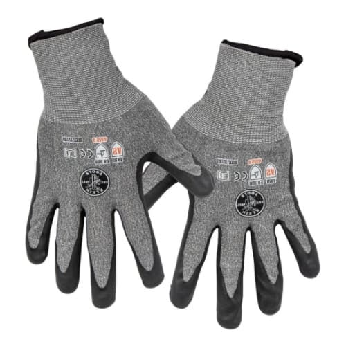 Klein Tools Touchscreen Work Gloves, Cut Level 2, Extra Large, 2-Pair, Gray