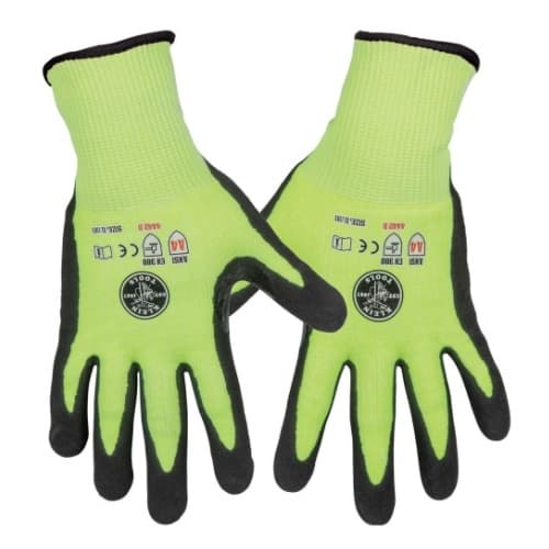 Klein Tools Touchscreen Work Gloves, Cut Level 4, Extra Large, 2-Pair, Yellow 