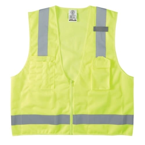 Klein Tools Reflective Safety Vest, Extra Large, High-Visibility Yellow