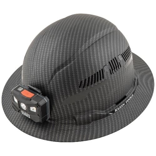 KARBN Premium Hard Hat w/ Headlamp, Vented, Class C