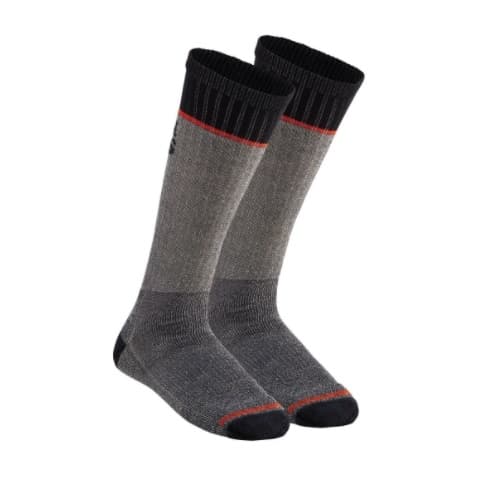 Merino Wool Thermal Socks, Mid-Length, Gray, Extra Large