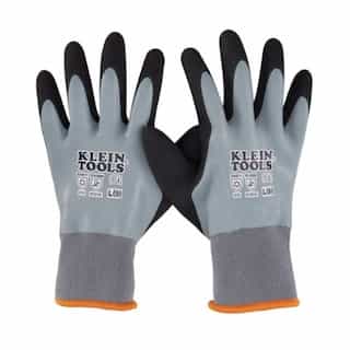 Klein Tools Thermal Dipped Gloves, Gray, Large