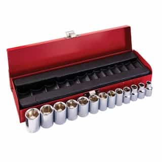 13-Piece 38-Inch Drive Metric Socket Wrench Set
