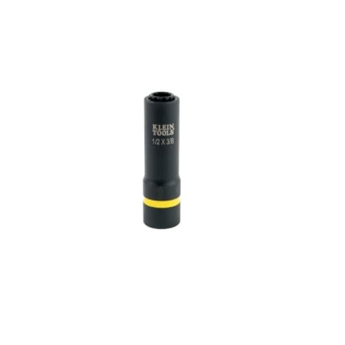 Klein Tools 2-in-1 Impact Socket, 1/2-in and 3/8-in